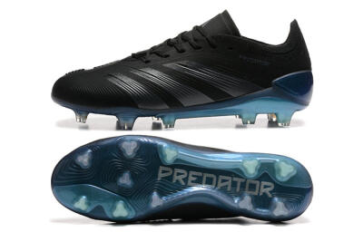 Adidas Predator Elite 24 FG Low-Tops Soccer Cleats - Black/Silver/Blue