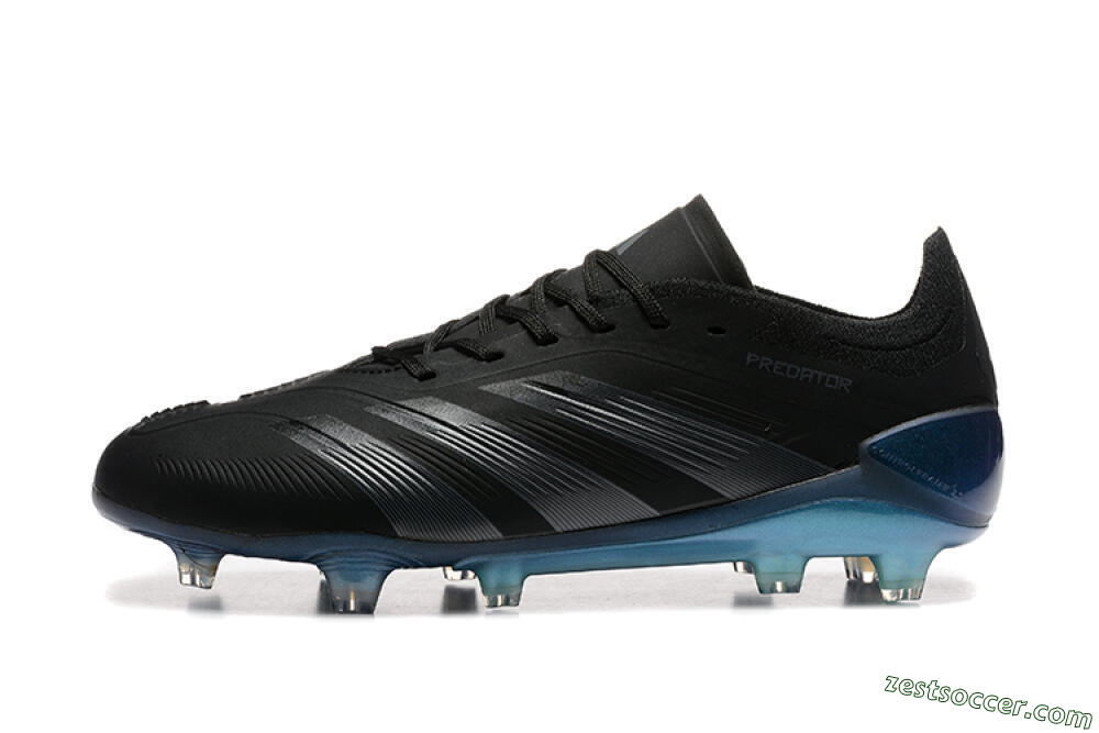 Adidas Predator Elite 24 FG Low-Tops Soccer Cleats - Black/Silver/Blue 2