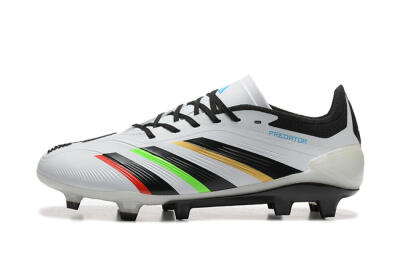 Adidas Predator Elite 24 FG Low-Tops Soccer Cleats - White/Black/Red/Gold
