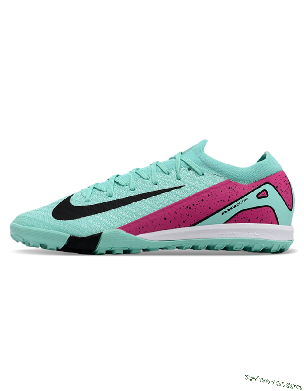 Nike Air Zoom Mercurial Vapor 16 Elite TF Low-Tops Soccer Shoes - Jade/Red/Black 2