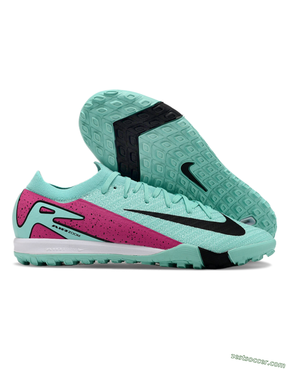 Nike Air Zoom Mercurial Vapor 16 Elite TF Low-Tops Soccer Shoes - Jade/Red/Black 0