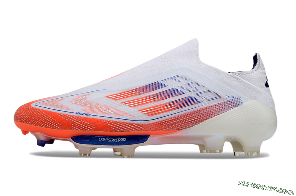 Adidas F50+ Lightstrike Pro Laceless FG Low-Tops Soccer Cleats - Red/White/Blue 2