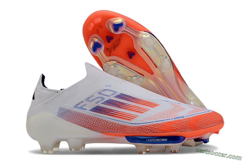 Adidas F50+ Lightstrike Pro Laceless FG Low-Tops Soccer Cleats - Red/White/Blue 0