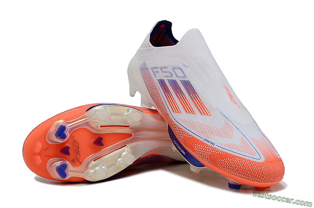 Adidas F50+ Lightstrike Pro Laceless FG Low-Tops Soccer Cleats - Red/White/Blue 3