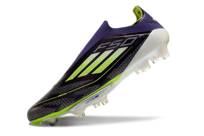 Adidas F50+ Lightstrike Pro Laceless FG Low-Tops Soccer Cleats - Purple/Yellow/White