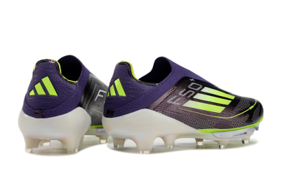 Adidas F50+ Lightstrike Pro Laceless FG Low-Tops Soccer Cleats - Purple/Yellow/White