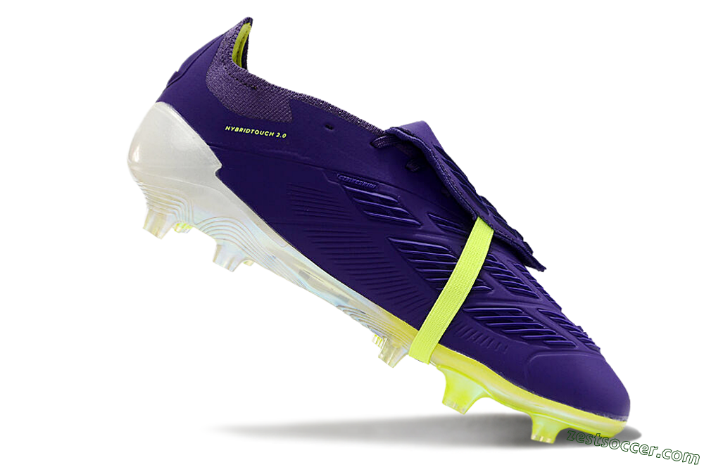 Adidas Predator Elite Foldover Tongue FG Low-Tops Soccer Cleats - Blue/Yellow/White 4
