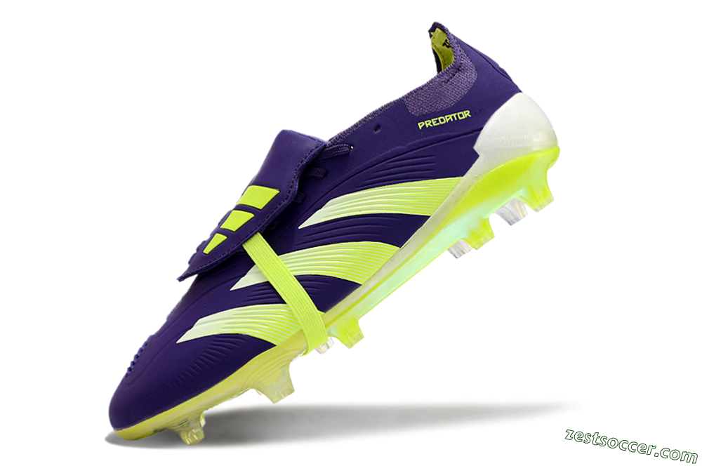 Adidas Predator Elite Foldover Tongue FG Low-Tops Soccer Cleats - Blue/Yellow/White 5