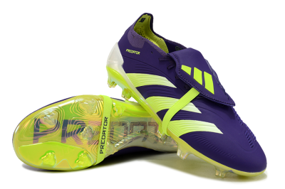 Adidas Predator Elite Foldover Tongue FG Low-Tops Soccer Cleats - Blue/Yellow/White
