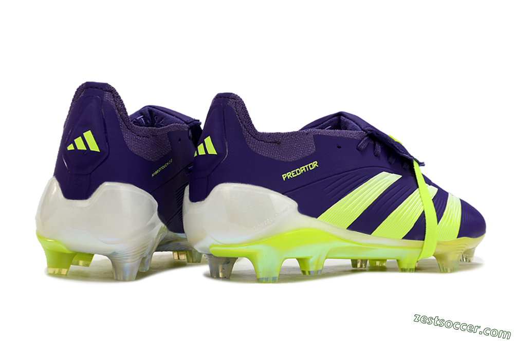 Adidas Predator Elite Foldover Tongue FG Low-Tops Soccer Cleats - Blue/Yellow/White 6