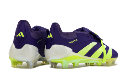 Adidas Predator Elite Foldover Tongue FG Low-Tops Soccer Cleats - Blue/Yellow/White