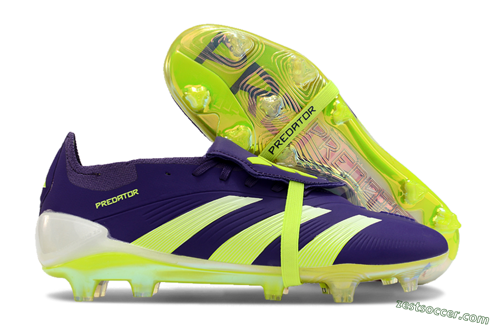 Adidas Predator Elite Foldover Tongue FG Low-Tops Soccer Cleats - Blue/Yellow/White 0