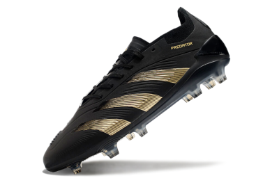Adidas Predator Elite 24 FG Low-Tops Soccer Cleats - Black/Gold/Blue