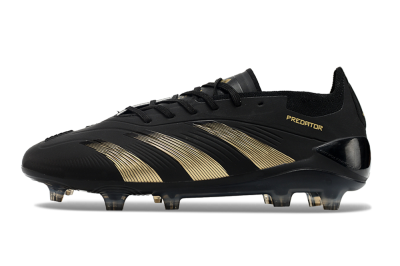 Adidas Predator Elite 24 FG Low-Tops Soccer Cleats - Black/Gold/Blue