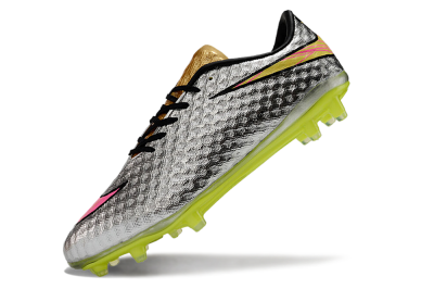 Neymar x Nike Hypervenom Phantom Liquid Diamond FG Low-Tops Soccer Cleats - Silver/Yellow/Pink/Gold