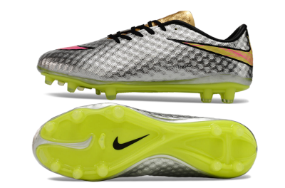 Neymar x Nike Hypervenom Phantom Liquid Diamond FG Low-Tops Soccer Cleats - Silver/Yellow/Pink/Gold