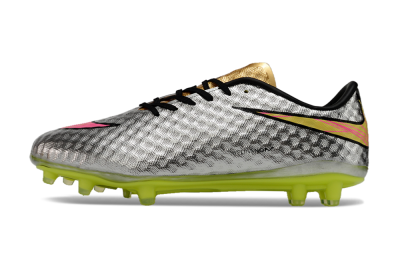 Neymar x Nike Hypervenom Phantom Liquid Diamond FG Low-Tops Soccer Cleats - Silver/Yellow/Pink/Gold