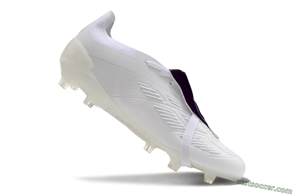 Adidas Predator Elite Foldover Tongue FG Low-Tops Soccer Cleats - White/Black/Gold 4