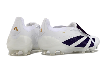 Adidas Predator Elite Foldover Tongue FG Low-Tops Soccer Cleats - White/Black/Gold