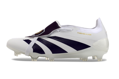 Adidas Predator Elite Foldover Tongue FG Low-Tops Soccer Cleats - White/Black/Gold