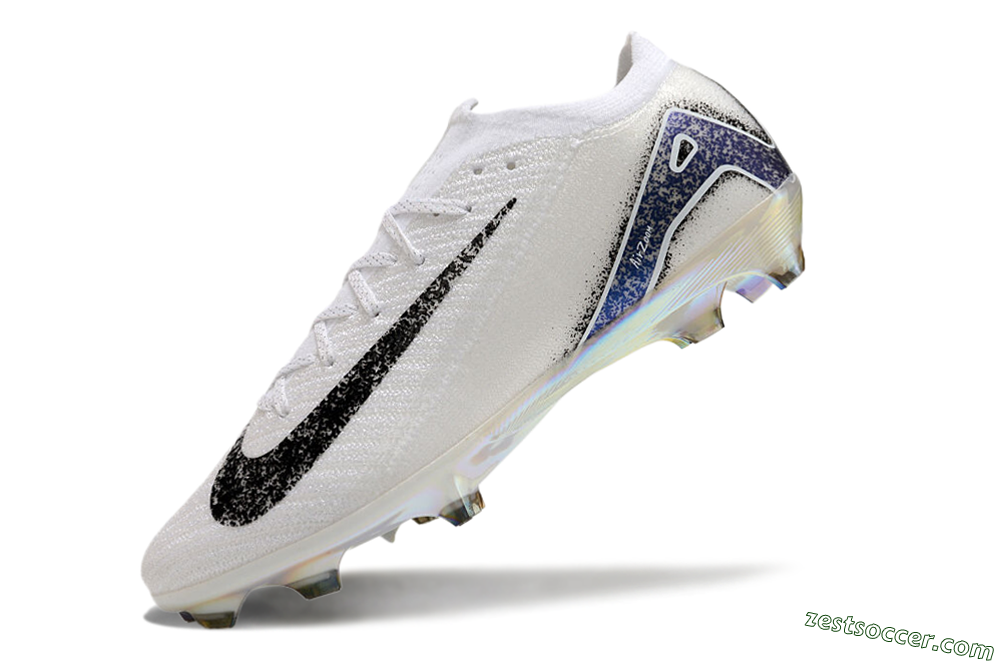 Nike Air Zoom Mercurial Vapor 16 Elite FG Low-Tops Soccer Cleats - White/Black/Blue/Gold 4