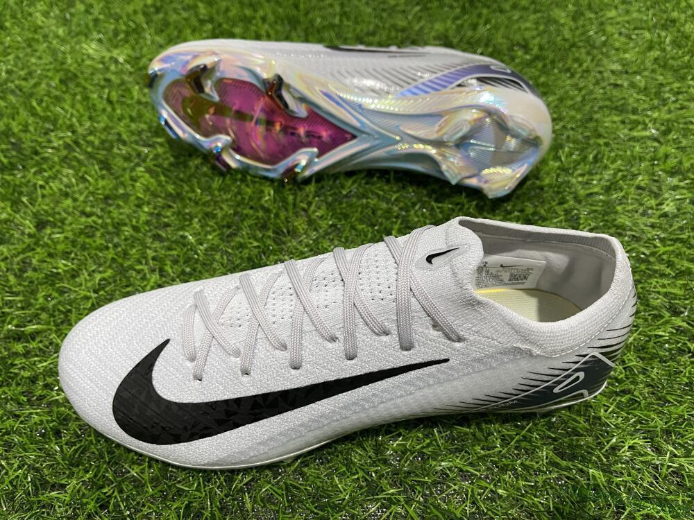 Nike Air Zoom Mercurial Vapor 16 Elite FG Low-Tops Soccer Cleats - White/Black/Blue/Gold