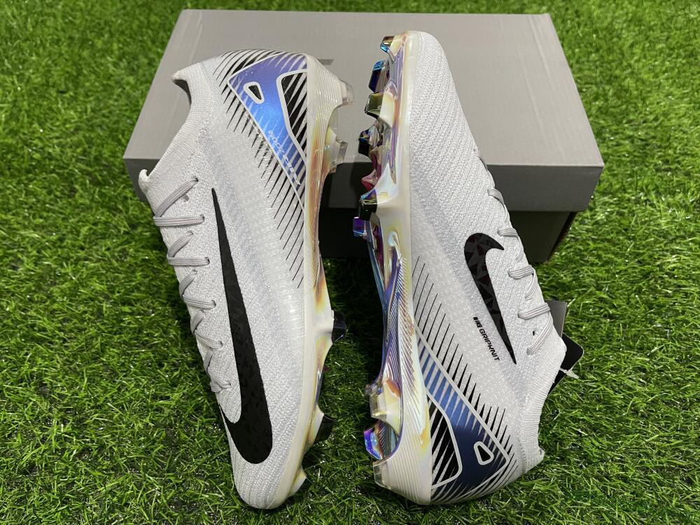 Nike Air Zoom Mercurial Vapor 16 Elite FG Low-Tops Soccer Cleats - White/Black/Blue/Gold