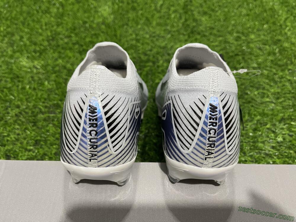 Nike Air Zoom Mercurial Vapor 16 Elite FG Low-Tops Soccer Cleats - White/Black/Blue/Gold