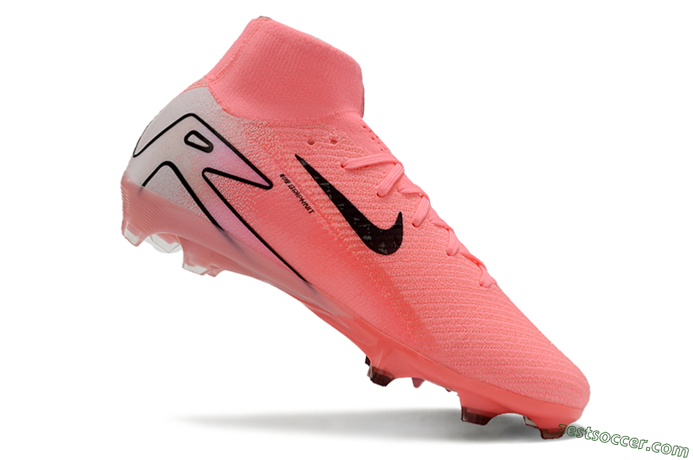 Nike Air Zoom Mercurial Superfly 10 FG High-Tops Soccer Cleats - Pink/White/Black 4