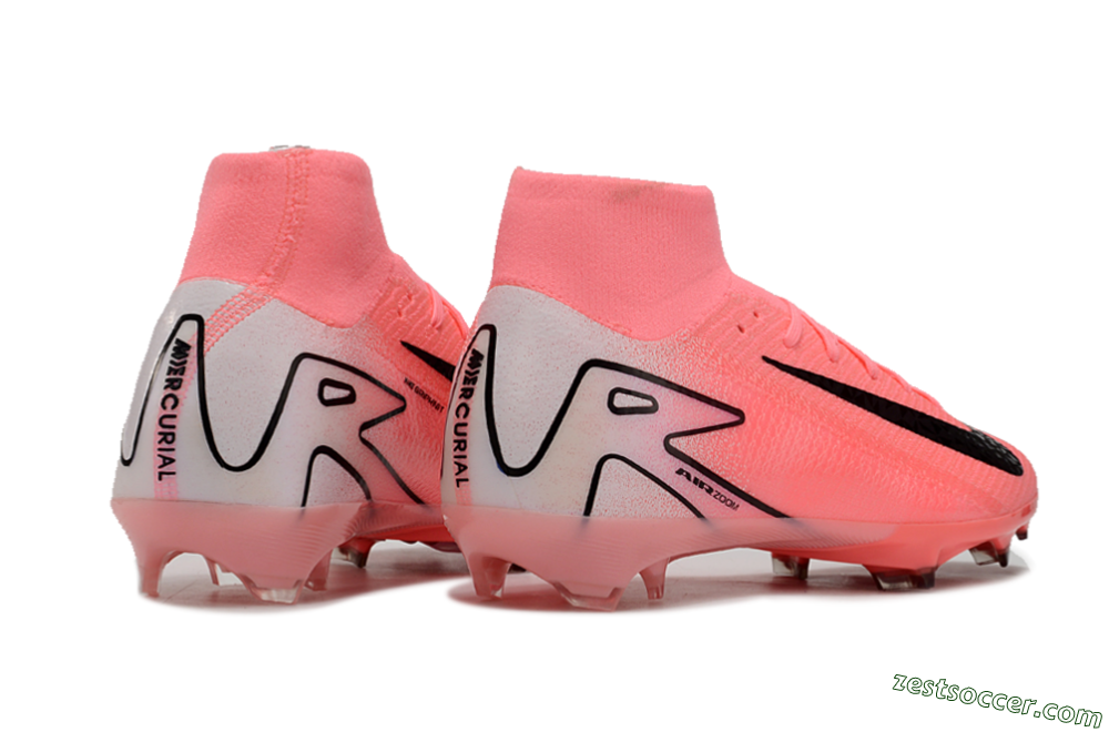 Nike Air Zoom Mercurial Superfly 10 FG High-Tops Soccer Cleats - Pink/White/Black 6