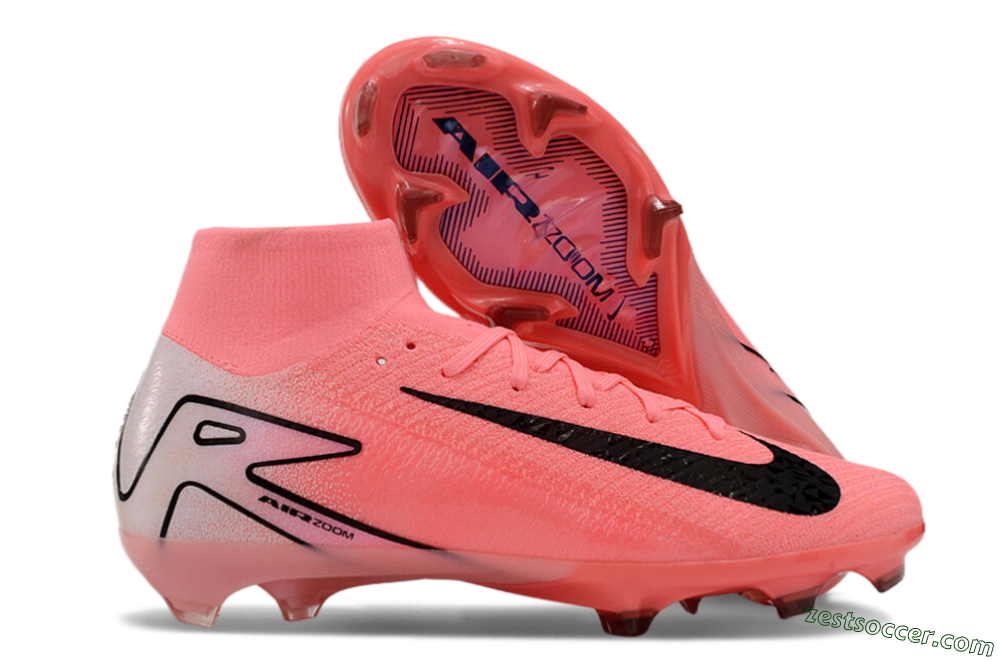 Nike Air Zoom Mercurial Superfly 10 FG High-Tops Soccer Cleats - Pink/White/Black 0