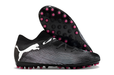 Puma Future Ultimate MG Low-Tops Soccer Cleats - Black/White/Pink