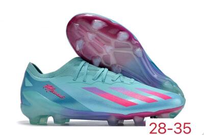 Adidas X Speedportal.1 FG Low-Tops Soccer Cleats - Jade/Pink/Purple