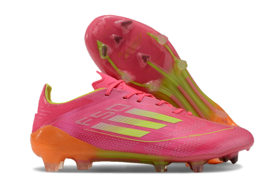 Adidas F50 Elite FG Low-Tops Soccer Cleats - Pink/Yellow/Orange