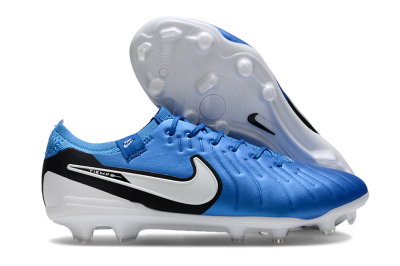 Nike Tiempo Legend 10 Elite FG Low-Tops Soccer Cleats - Blue/White/Black