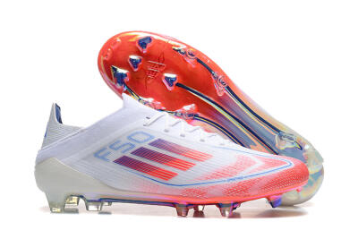 Adidas F50 Elite FG Low-Tops Soccer Cleats - White/Red/Blue