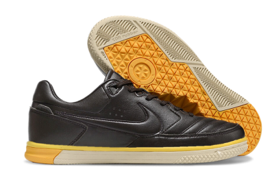 Nike Street Gato IC Low-Tops Soccer Shoes - Black/Yellow/Beige