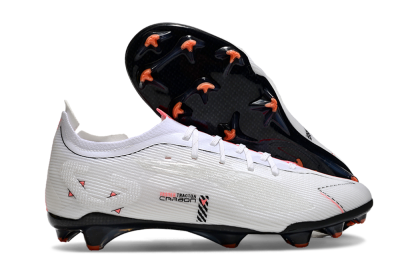 Puma Ultra 5 Ultimate FG Low-Tops Soccer Cleats - White/Black/Orange
