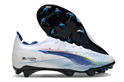 Puma Ultra 5 Ultimate FG Low-Tops Soccer Cleats - Blue/White/Black