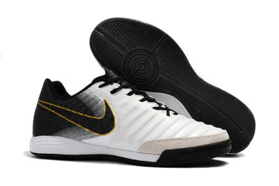 Nike Tiempo Ligera 4 IC Low-Tops Soccer Shoes - White/Black/Gold