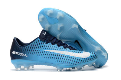 Nike Mercurial Vapor 11 FG Low-Tops Soccer Cleats - Blue/White/Black