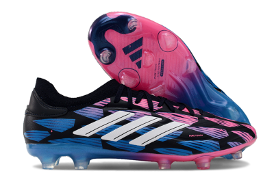 Adidas Copa Pure 2 FG Low-Tops Soccer Cleats - Black/Pink/Blue