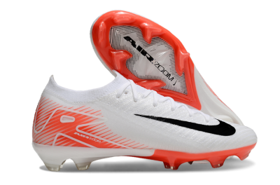 Nike Air Zoom Mercurial Vapor 16 Elite FG Low-Tops Soccer Cleats - White/Orange/Black