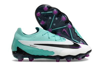 Nike Phantom GX Elite AG Low-Tops Soccer Cleats - White/Black/Jade/Purple
