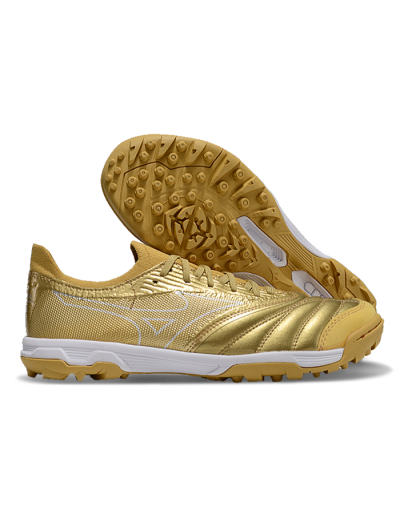 Mizuno Morelia Neo Sala TF Low-Tops Soccer Shoes - Gold/White