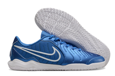 Nike Tiempo Legend 10 Academy IC Low-Tops Soccer Shoes - Blue/White