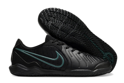 Nike Tiempo Legend 10 Academy IC Low-Tops Soccer Shoes - Black/Jade