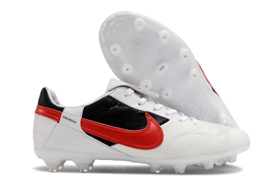 Nike The Premier 3 FG Low-Tops Soccer Cleats - Beige/Red/Black