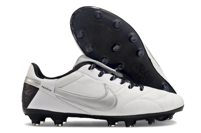Nike The Premier 3 FG Low-Tops Soccer Cleats - Beige/Silver/Black