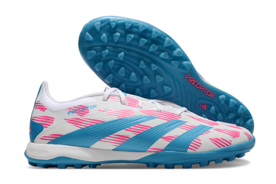 Adidas Predator Elite 24 TF Low-Tops Soccer Shoes - White/Pink/Blue